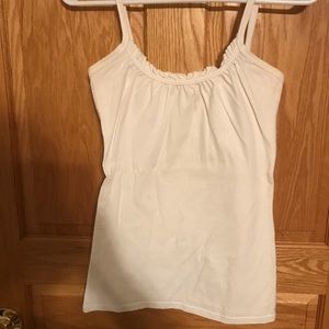 BKE Tank Top - Ruffled Top - White Color - Medium